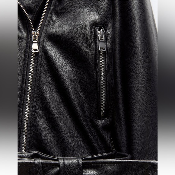 NWT zara faux leather zippered dress - Picture 7 of 7